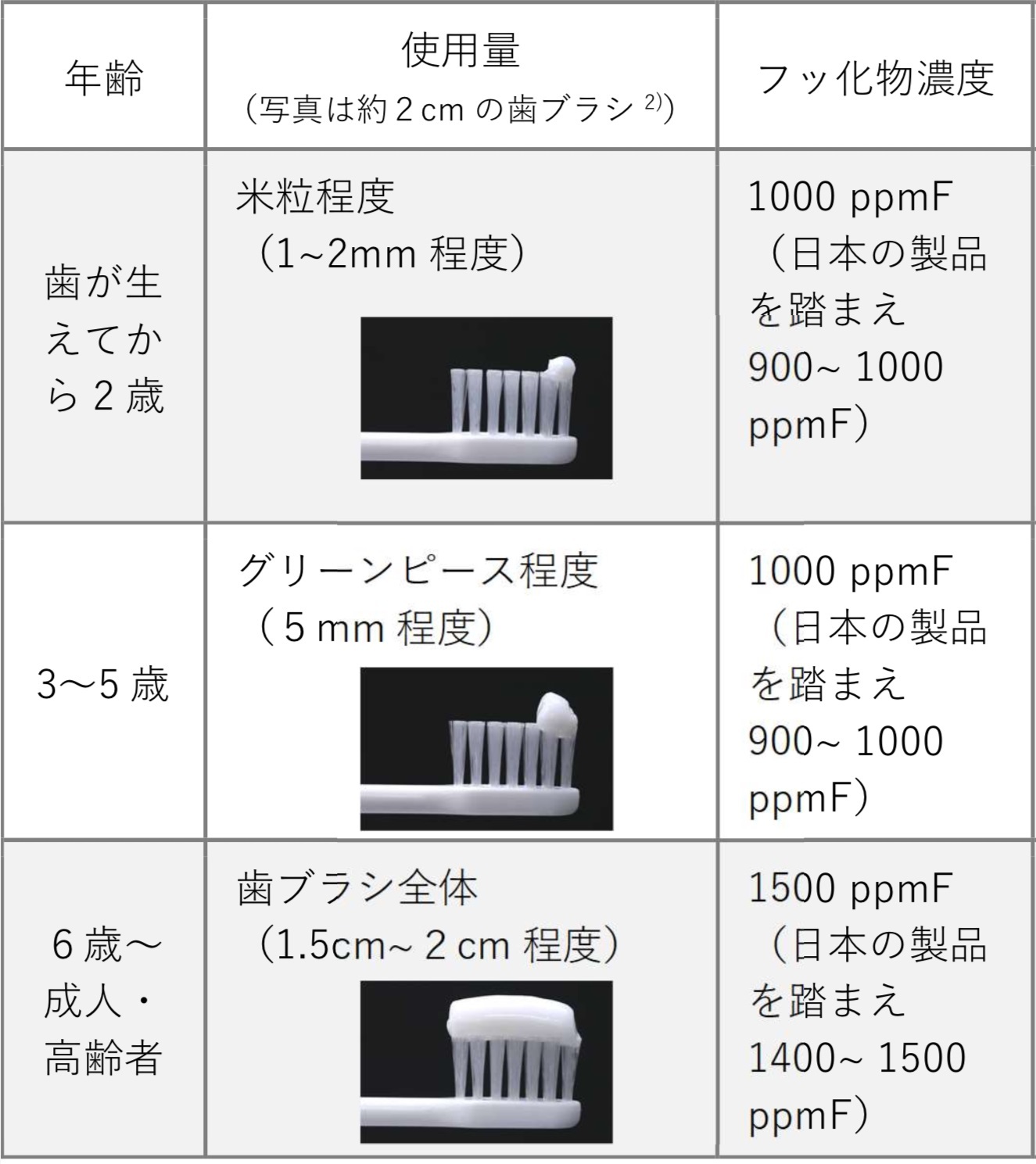 推奨されるフッ化物配合歯磨剤の使用法とは